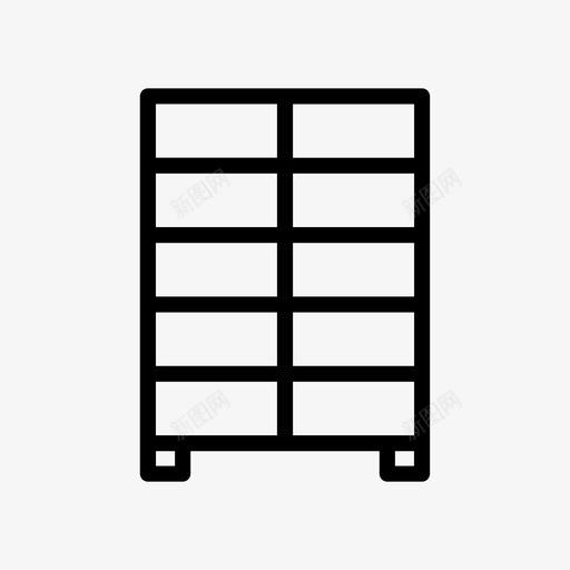 橱柜床家具svg_新图网 https://ixintu.com 家具 橱柜 室内 枕头 睡眠 线条