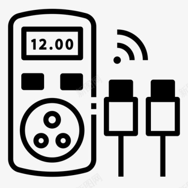 电能表插头省电图标