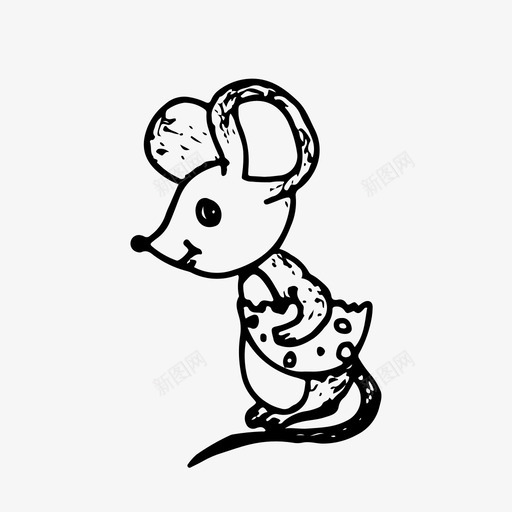 老鼠动物奶酪svg_新图网 https://ixintu.com 老鼠 动物 奶酪 可爱 手绘