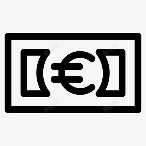 欧元货币欧洲svg_新图网 https://ixintu.com 货币 欧元 欧洲 金融 支付 付金 融和 轮廓 图标
