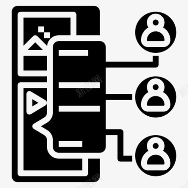 用户参与度评论数字营销风格图标