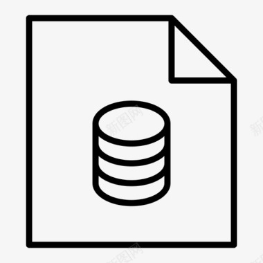 数据库文件sql文件大数据精简图标