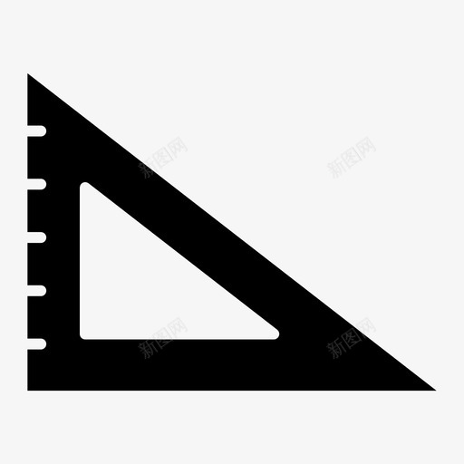 三角形量尺直尺svg_新图网 https://ixintu.com 三角形 量尺 直尺 方格 科学 填充