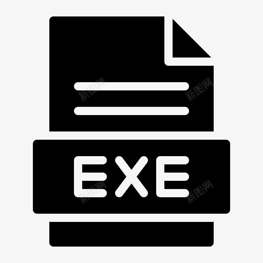 exe扩展名文件svg_新图网 https://ixintu.com 文件 格式 扩展名 类型 图示