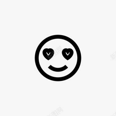 爱情表情符号脸图标