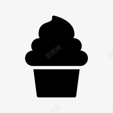 冰淇淋杯子美味图标
