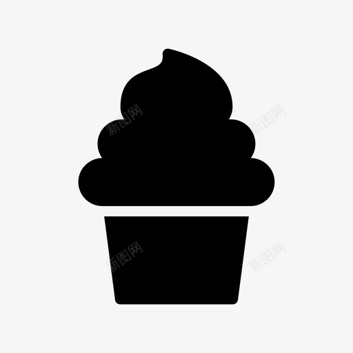 冰淇淋杯子美味svg_新图网 https://ixintu.com 冰淇淋 杯子 美味