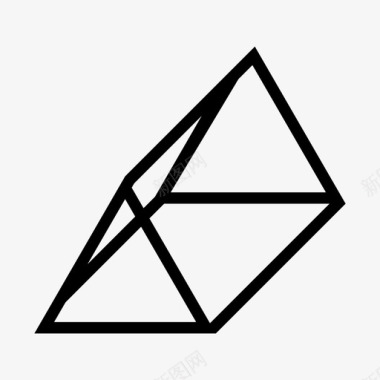 棱镜三维几何图标