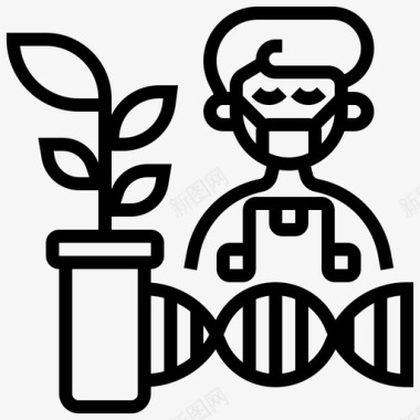 基因工程生物技术染色体图标