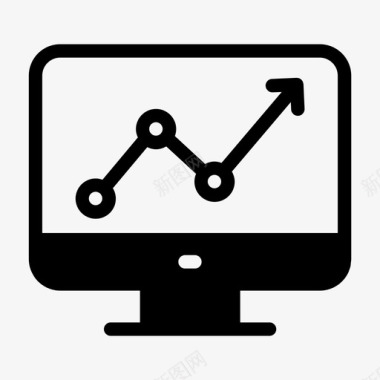 增长图表计算机图标