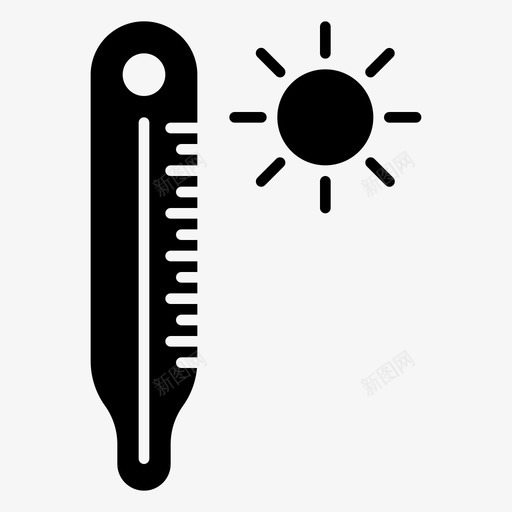 温度计热夏天svg_新图网 https://ixintu.com 温度计 夏天 太阳 温度 暑假