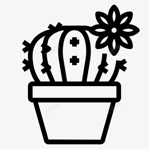 仙人掌装饰花园svg_新图网 https://ixintu.com 装饰 花园 仙人掌 植物 农场 轮廓