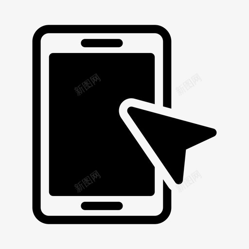 光标单击移动svg_新图网 https://ixintu.com 光标 单击 移动电话 指针 线条 符号