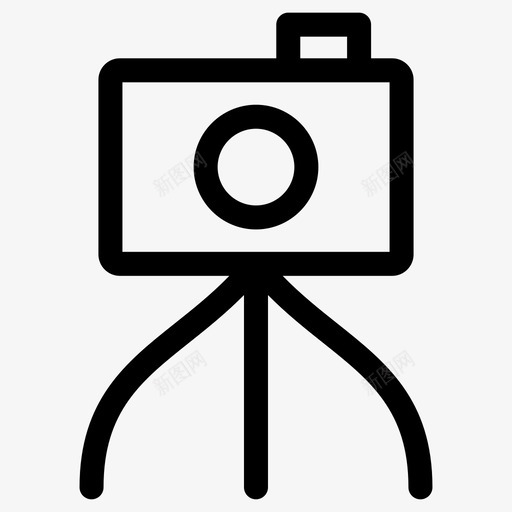 三脚架相机内容创作者svg_新图网 https://ixintu.com 三脚架 相机 内容 创作者 数码 单反 轮廓