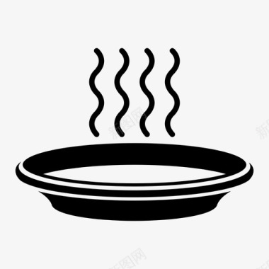热汤碗食物图标