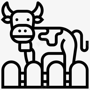 牲畜牛奶牛图标