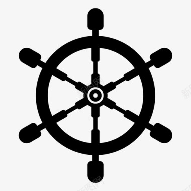 船轮船舵图标