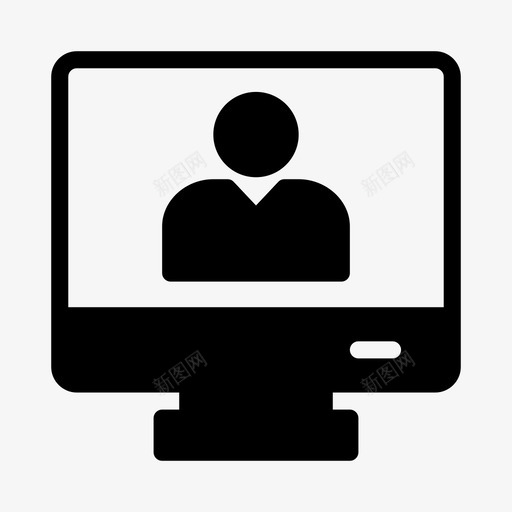 在线课程教育svg_新图网 https://ixintu.com 教育 在线 课程 屏幕 视频 像素 完美 线条