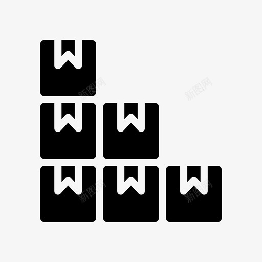 仓库纸箱交货svg_新图网 https://ixintu.com 仓库 包裹 纸箱 交货 运输 货物运输 线条 符号