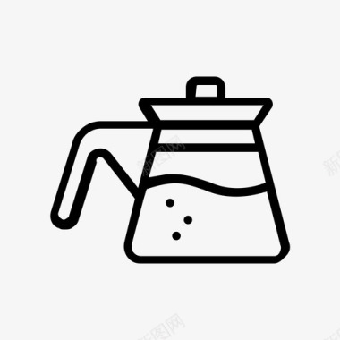 咖啡服务器冲泡咖啡因图标