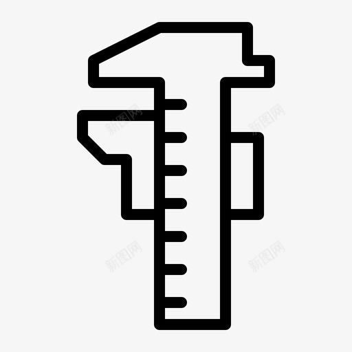 卡尺量具物理svg_新图网 https://ixintu.com 量具 卡尺 物理 工具 施工 大纲