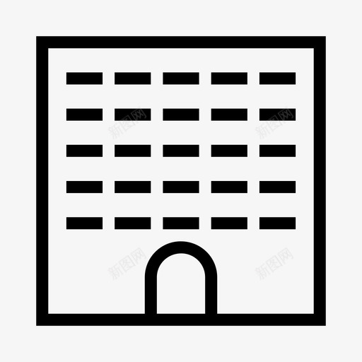 办公室公寓建筑svg_新图网 https://ixintu.com 办公室 公寓 建筑 组织 房地产 国际 象素 线条