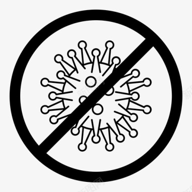 冠状病毒生物学流感图标