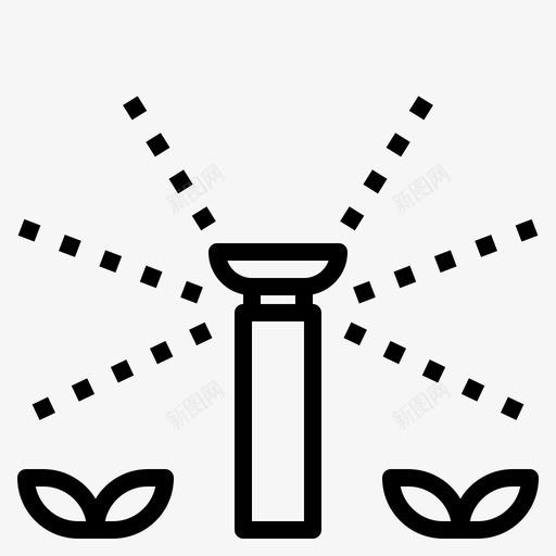 洒水农场草坪svg_新图网 https://ixintu.com 农场 洒水 草坪 浇水 花园 轮廓