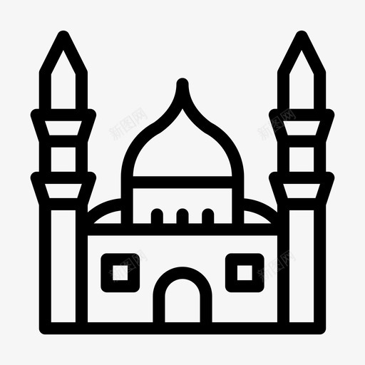 清真寺建筑物著名的svg_新图网 https://ixintu.com 地标 清真寺 建筑物 著名 纪念碑