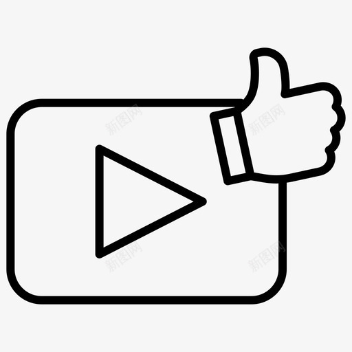 喜欢视频youtubeyoutube瘦svg_新图网 https://ixintu.com 喜欢 视频