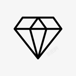 钻石线条钻石宝石红宝石高清图片