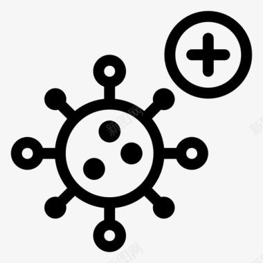 阳性冠状病毒结果图标