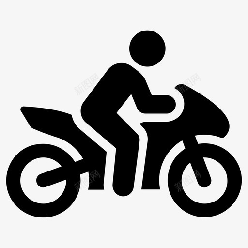 摩托车大自行车摩托车手svg_新图网 https://ixintu.com 摩托车 摩托 自行车 车手 车骑