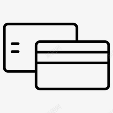 支付卡信用卡办公薄图标图标