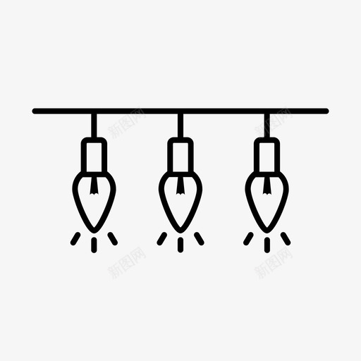 圣诞灯饰节日冬季svg_新图网 https://ixintu.com 圣诞 灯饰 冬季 节日 图标 收藏