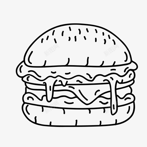 汉堡包吃的食物svg_新图网 https://ixintu.com 食物 汉堡 汉堡包 包吃 美国