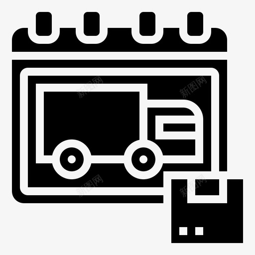 送货货物物流svg_新图网 https://ixintu.com 送货 货物 物流 卡车 购物 零售 字形