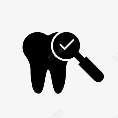 牙科检查图标护理牙医图标