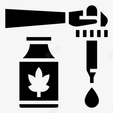 提取物大麻药物图标