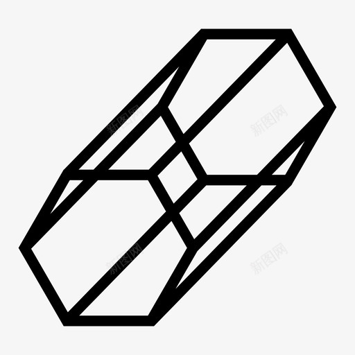八角棱镜三维几何svg_新图网 https://ixintu.com 八角 棱镜 三维 形状 几何 几何形