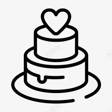 婚礼蛋糕婚姻聚会图标