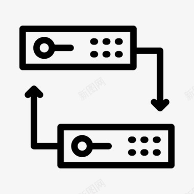 文件共享数据传输数据库图标