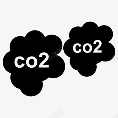 二氧化碳化学共价键图标