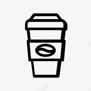 外卖杯冲泡咖啡因图标