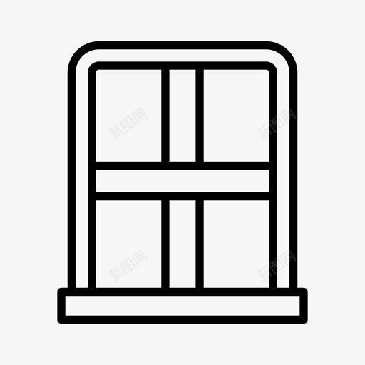 窗装饰框架svg_新图网 https://ixintu.com 家具 装饰 框架 房子