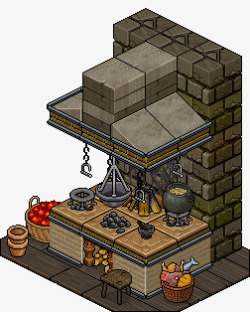 Middle Ages Stove  Kitchen WIP by Cutiezor现代像素素材