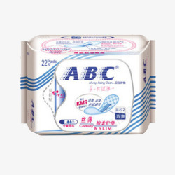ABC丝薄棉柔护垫22片B产品抠图素材