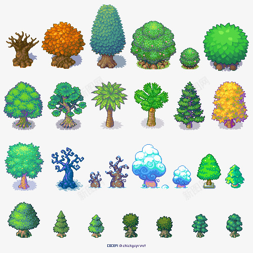 Trees trees trees插画植物png免抠素材_新图网 https://ixintu.com 插画 植物