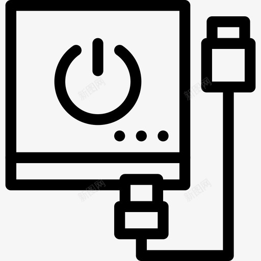 电源银行电池充电器svg_新图网 https://ixintu.com 电源 银行 电池 充电器 便携式 充电 线路