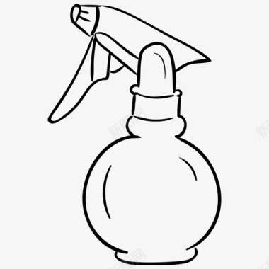 喷雾瓶清洁喷雾洗涤剂图标
